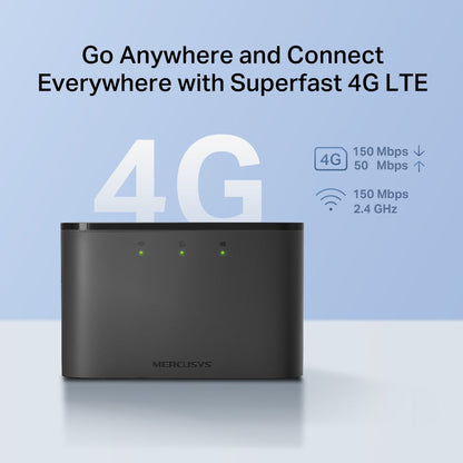 MT110 | 4G LTE Mobile Wi-Fi | 150 Mbps | Battery Powered | Up to 10 Devices | MERCUSYS