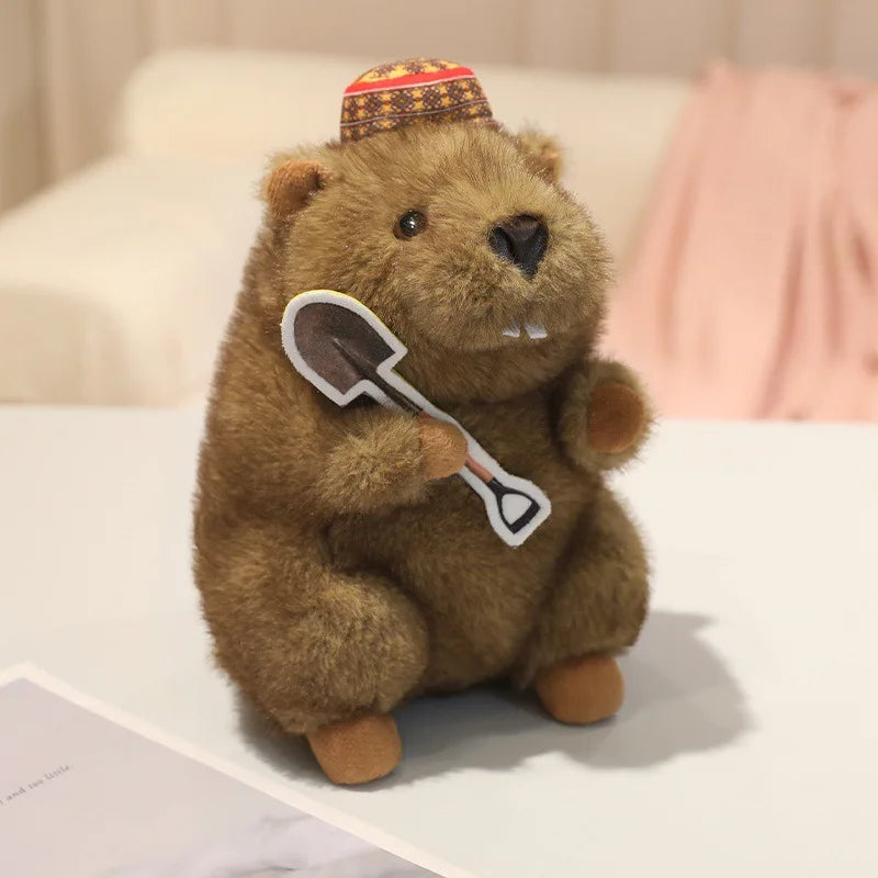 Screaming Marmot Meme Plush Toy  Funny Marmot Stuffed Animal Gift 18 cm