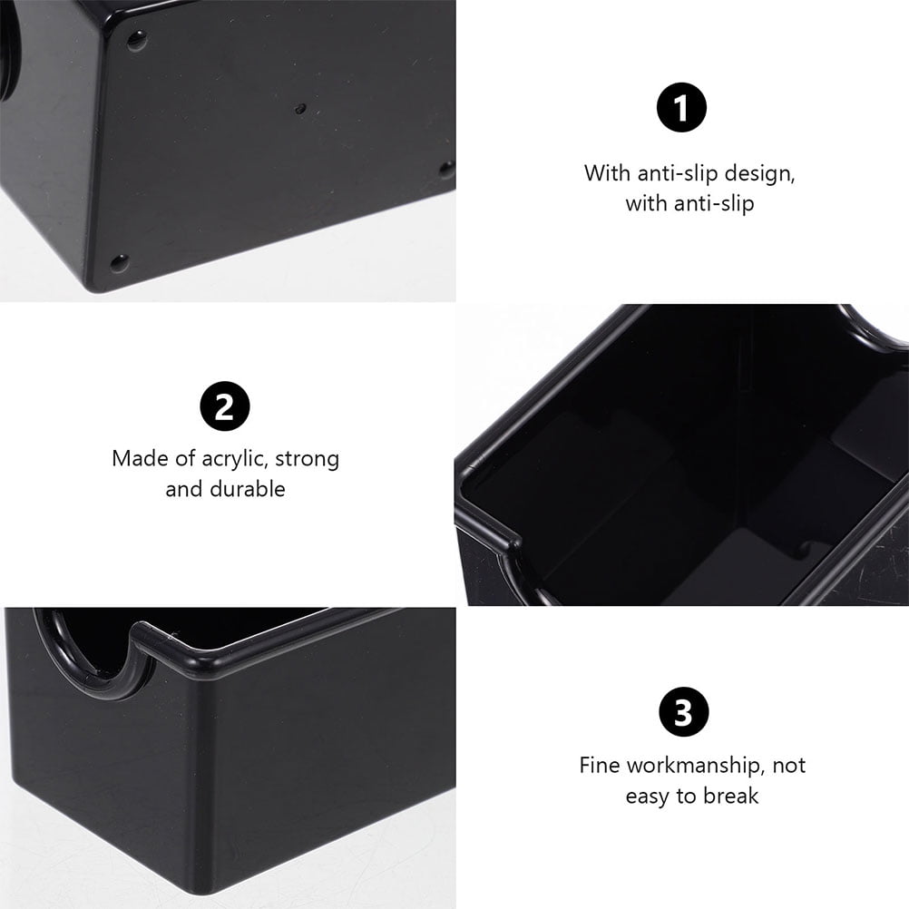 Masteelf Black Acrylic Sugar Packet Organizer for Coffee Bar and Tea Bags Storage 9.5 x 5.5 x 5 Inches