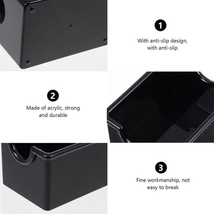 Masteelf Black Acrylic Sugar Packet Organizer for Coffee Bar and Tea Bags Storage 9.5 x 5.5 x 5 Inches