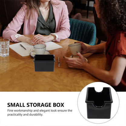 Masteelf Black Acrylic Sugar Packet Organizer for Coffee Bar and Tea Bags Storage 9.5 x 5.5 x 5 Inches