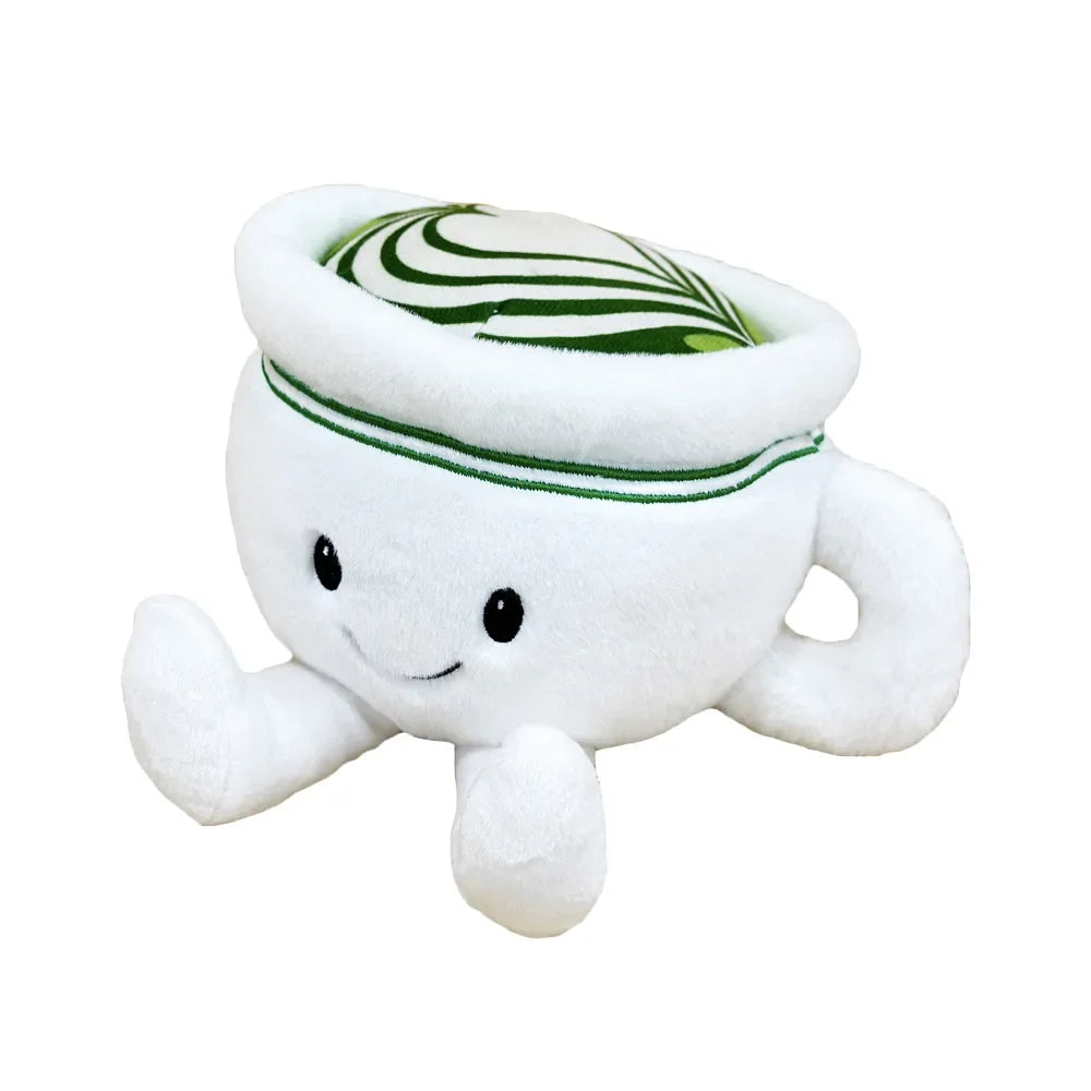 Matcha Latte Cup Plush 12cm, Kawaii Matcha Plushie, Cute Desk Decor Gift, Soft Green Tea Plush Toy