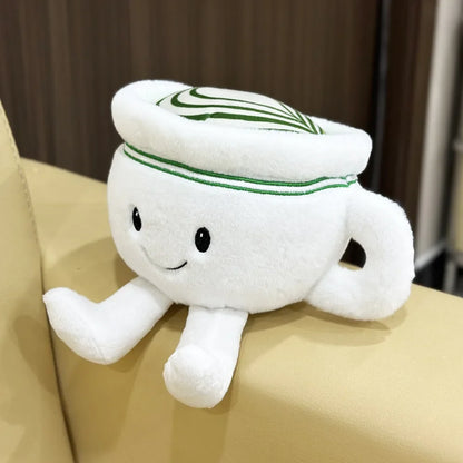 Matcha Latte Cup Plush 12cm, Kawaii Matcha Plushie, Cute Desk Decor Gift, Soft Green Tea Plush Toy