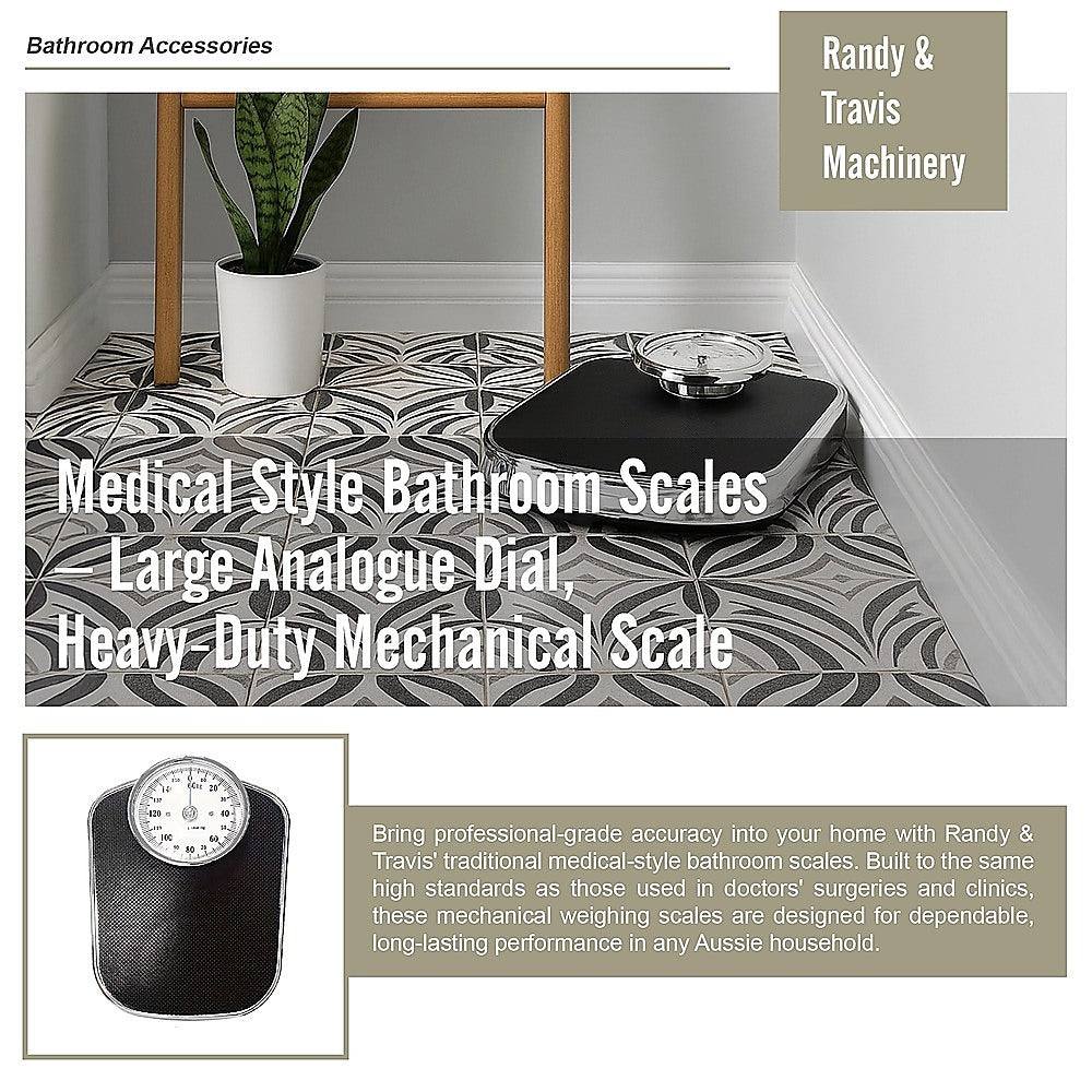 Medical Style Bathroom Scales Large Analogue Dial Heavy Duty Mechanical Scale for Home Use