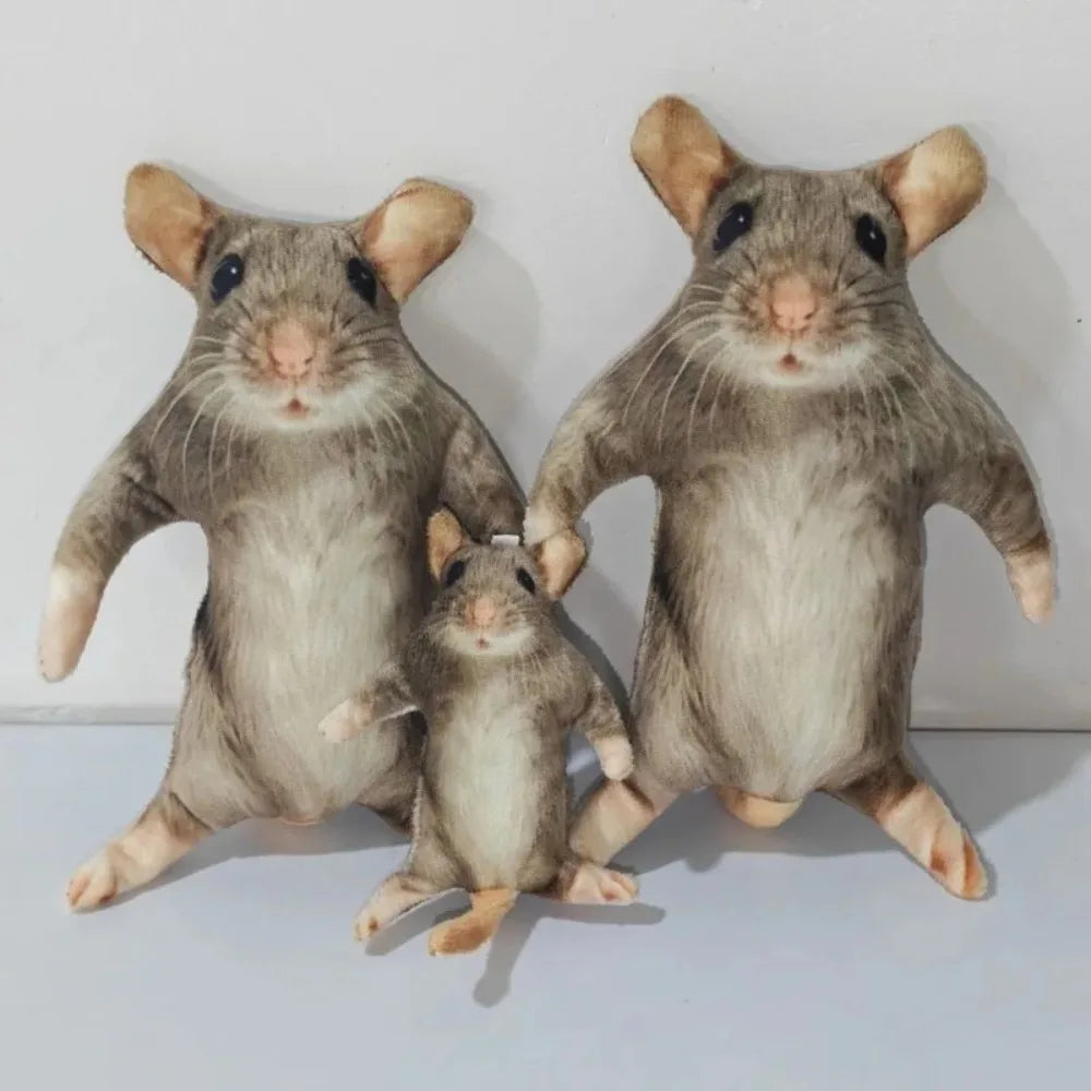 Spoof Mouse Plush | Novelty Meme Plush Toy | Ugly-Cute Stuffed Animal | 12cm / 24cm