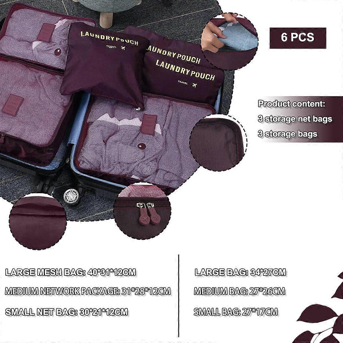 Mesh Packing Cubes for Luggage Stylish Travel Suitcase Organizer Set