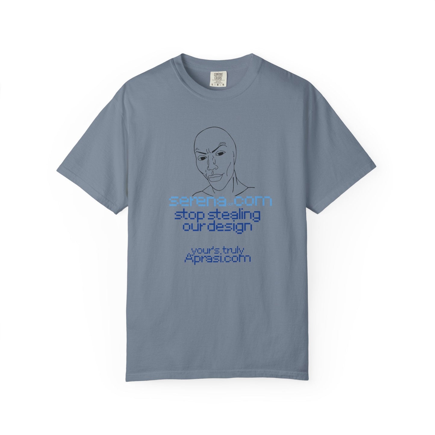 Stop Stealing Our Design Graphic Tee Serena | Minimalist Line Art Anti Theft Shirt | Comfort Colors | Aprasi