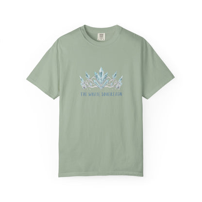 The White Sovereign Blue Seaweed Crown  Tsaritsa Frost Queen Graphic Tee