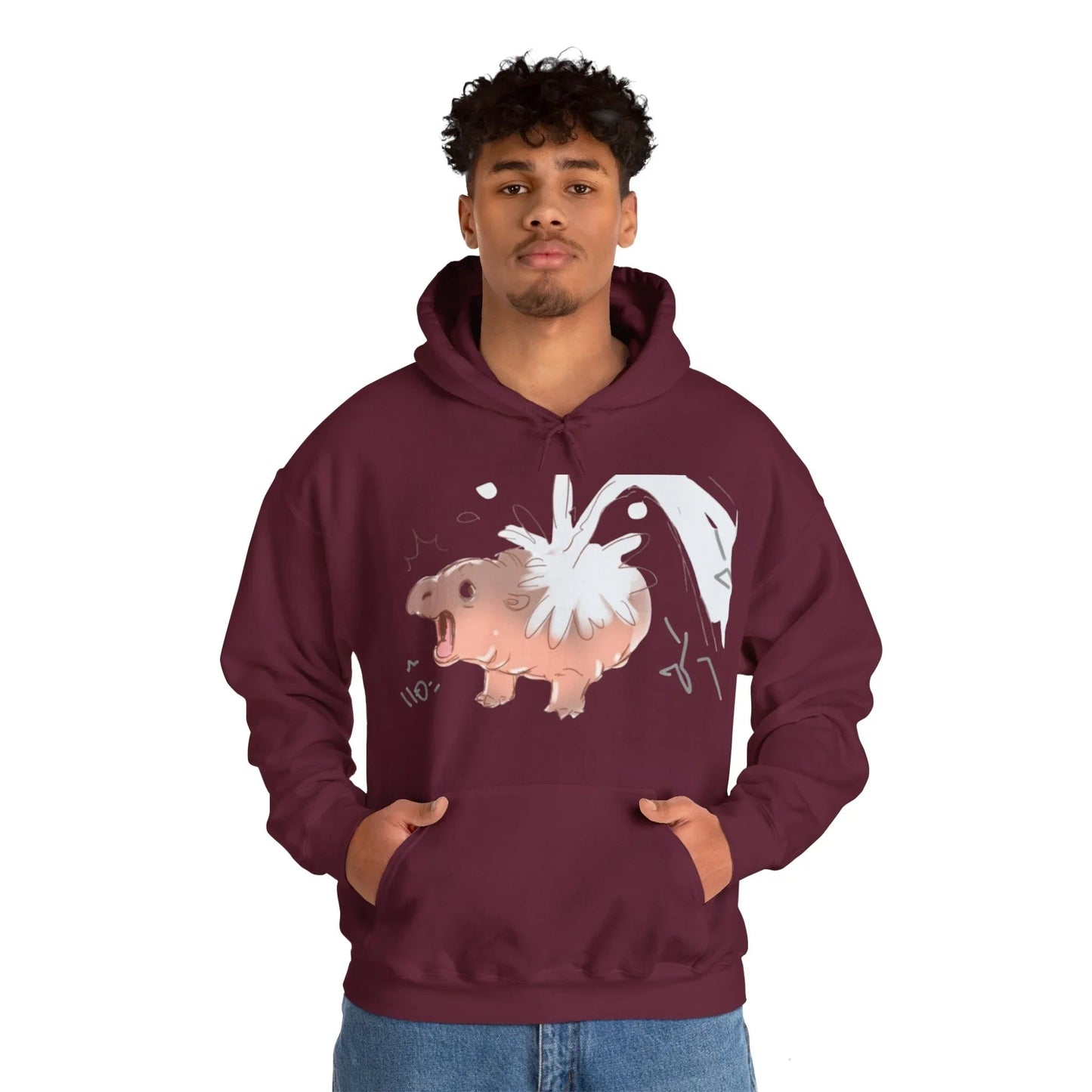 Moo Deng Hooded Sweatshirt: Embrace the Cuteness of the Viral Baby Pygmy Hippo