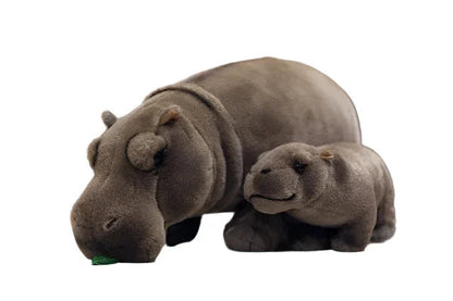 Moo Deng Plushie Set: Internet's Favorite Baby Pygmy Hippo and Mom - Viral Sensation and Conservation Icon