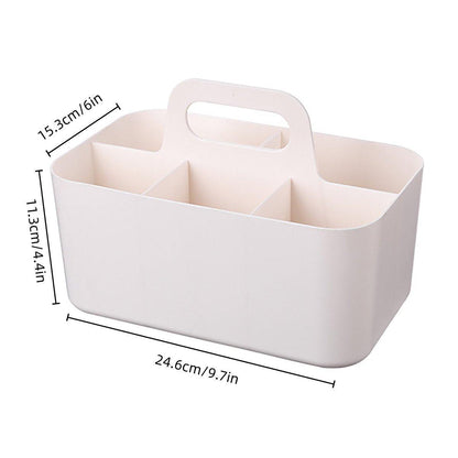 Multi Functional Desktop Organizer Compartmentalized Storage Box Portable Basket - Pink