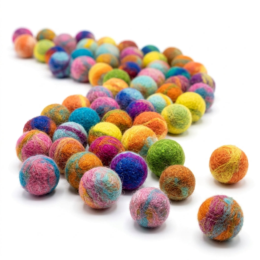 1.5 cm Handmade Wool Felt Balls