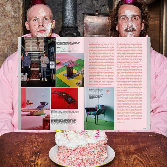 Open NTS Magazine Issue 2 pages, held up for viewing