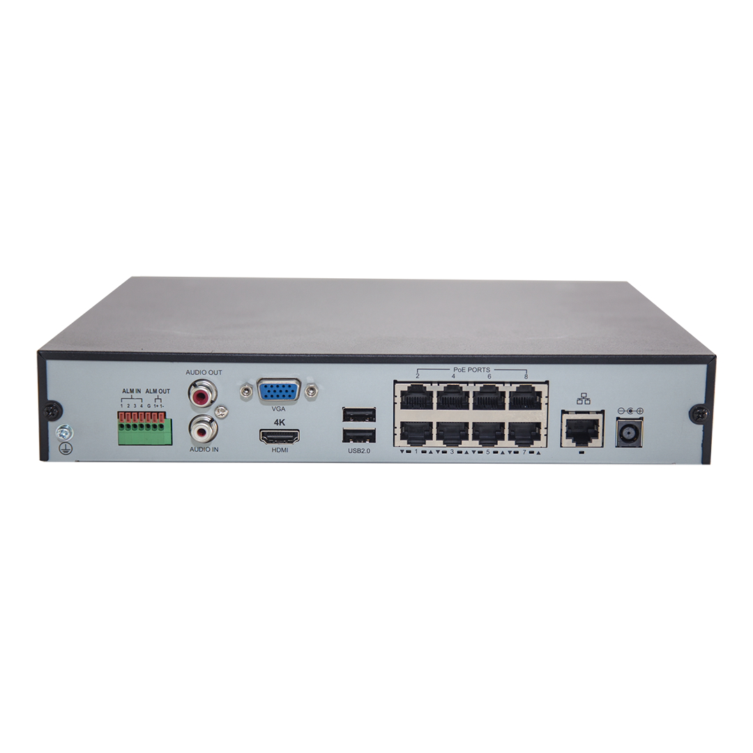 Uniview NVR301-08X-P8 4K 8 Channel  up to 8 TB HDD NVR (Replaced by *NEW NVR301-08B-P8-IQ)