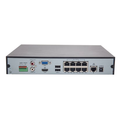 Uniview NVR301-08X-P8 4K 8 Channel  up to 8 TB HDD NVR (Replaced by *NEW NVR301-08B-P8-IQ)