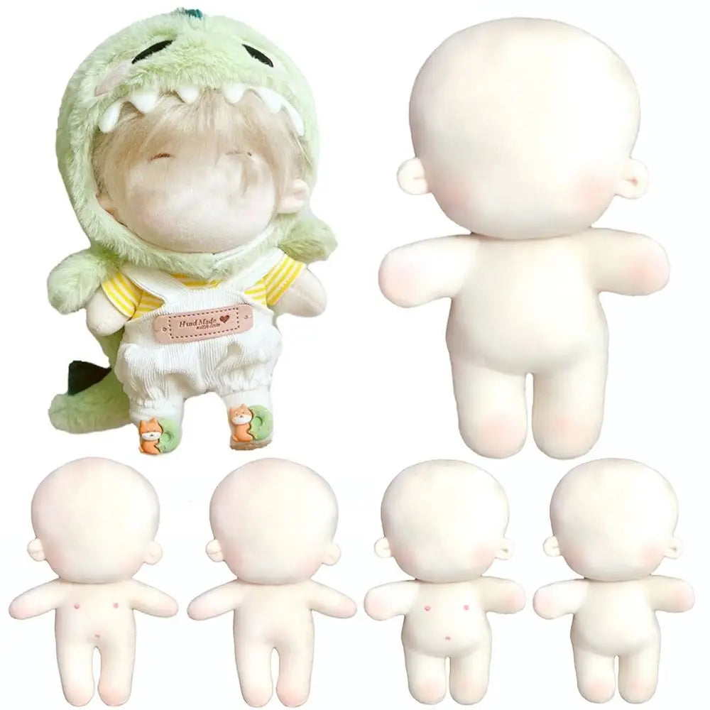 Blank Body Plush Doll 20cm Customizable Naked Plush Base for DIY Cosplay, Craft & Gift