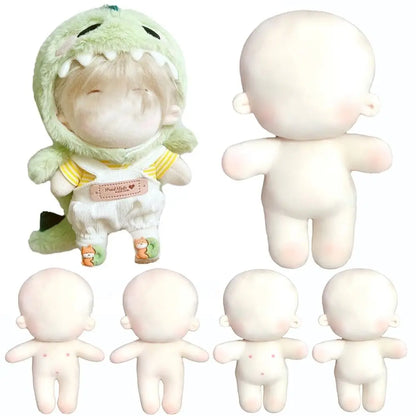 Blank Body Plush Doll 20cm Customizable Naked Plush Base for DIY Cosplay, Craft & Gift