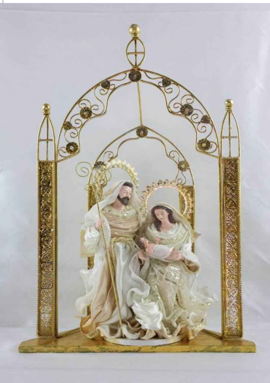 🎄 Christmas Handmade Nativity Set – 36cm Holy Family with 65cm Gazebo, Religious Christian Christmas Scene, Home Decor & Holiday Display Gift ✨