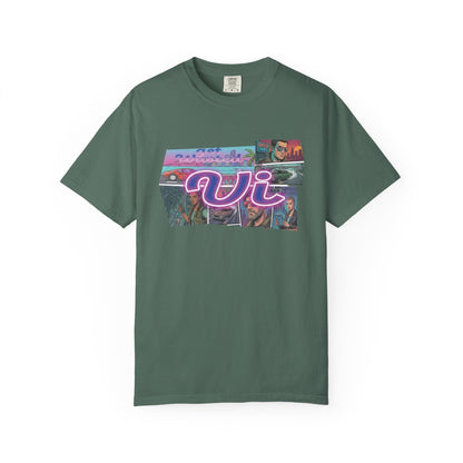 Vice City VI Retro Aesthetic Graphic Tee, Neon Miami Vibes  T-Shirt