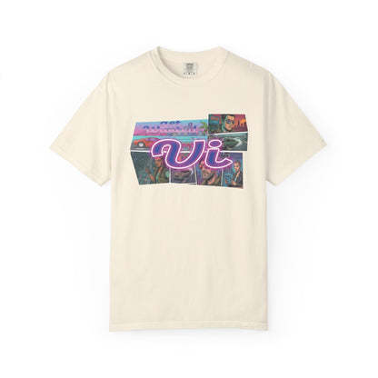 Vice City VI Retro Aesthetic Graphic Tee, Neon Miami Vibes  T-Shirt