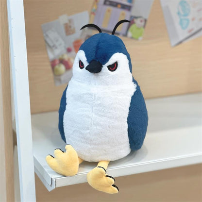 Handmade Night Heron Plush Toy, Nycticorax Stuffed Animal, Lifelike Black Crowned Night Heron Gift