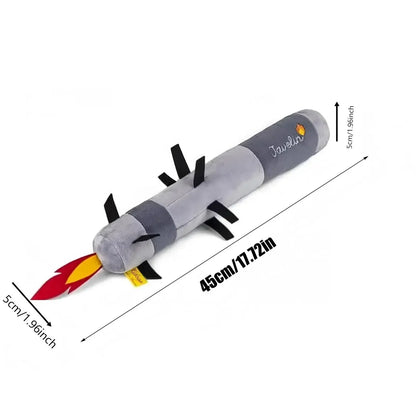 Missile Plush Toy 18 Inch Novelty Stuffed Missile Funny Gag Gift & Military Collectible