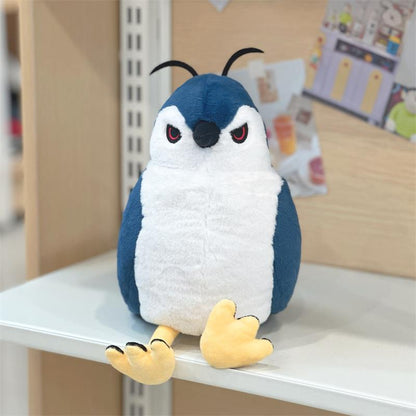 Handmade Night Heron Plush Toy, Nycticorax Stuffed Animal, Lifelike Black Crowned Night Heron Gift