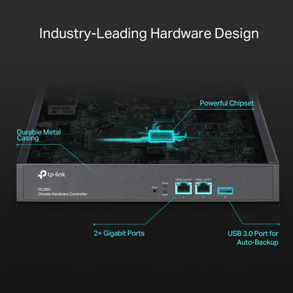 TP-Link OC300 Omada Hardware Controller – Centralized SDN Management for Up to 500 APs, Multi-Site Control, Cloud Access, USB Backup, Gigabit Ports | SKU: OC300