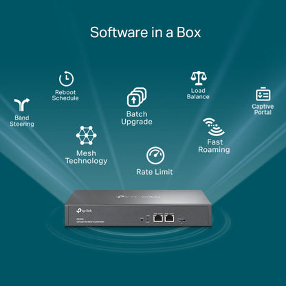 TP-Link OC300 Omada Hardware Controller – Centralized SDN Management for Up to 500 APs, Multi-Site Control, Cloud Access, USB Backup, Gigabit Ports | SKU: OC300