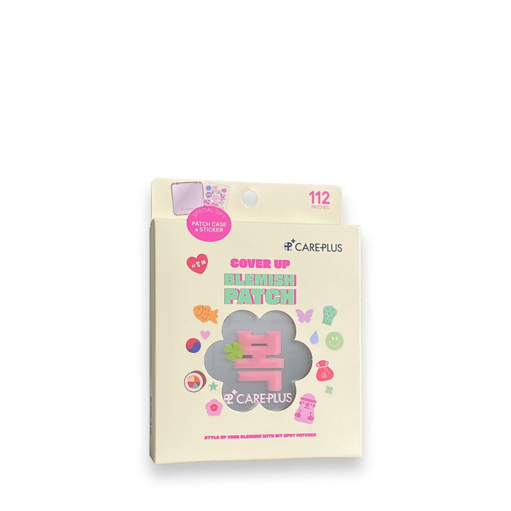 Care Plus Cover Up Blemish Patch – Korean Edition (112 Patches + Gift Case)