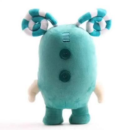 Colorful Furry Square Plushies Antennas Plushies Silent Expressive Mood Plushies 24cm