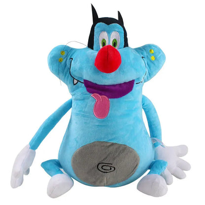 Oggy Plush Blue Cat Stuffed Animal Funny Cartoon Handmade Plushi 40cm