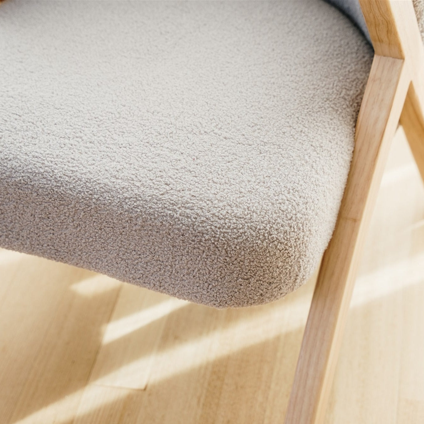 Oscar Boucle Accent Chair - Soft Grey