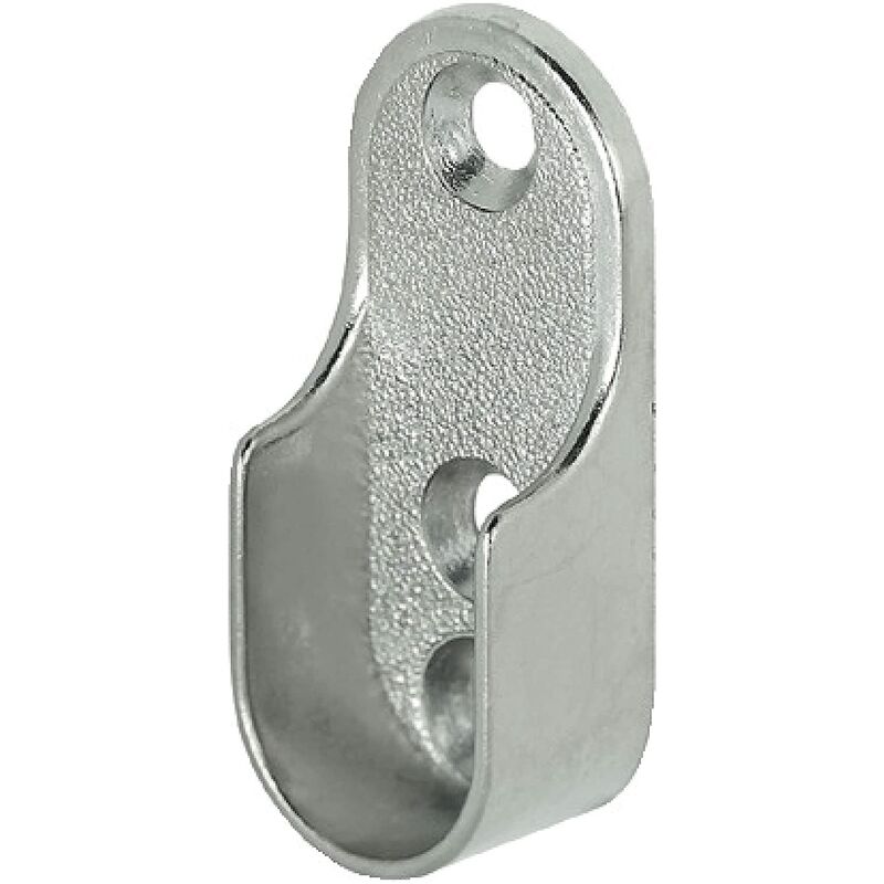 Oval Furniture Rail Hanger 2 Pieces - Wardrobe Tube Bracket For Oval Bar Nickel Plated Steel ROd Hanger Fixing Metal