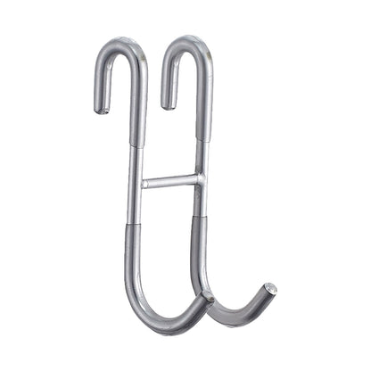 Over The Door Hooks,1 Pack Hangers Hooks with Rubber Prevent Scratches Heavy Duty Organizer for Living Room, Bathroom, Bedroom, Kitchen Hanging Clothes, Towels, Hats, Coats, Bags(Black) Z1-Clear