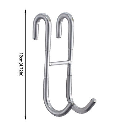 Over The Door Hooks,1 Pack Hangers Hooks with Rubber Prevent Scratches Heavy Duty Organizer for Living Room, Bathroom, Bedroom, Kitchen Hanging Clothes, Towels, Hats, Coats, Bags(Black) Z1-Clear