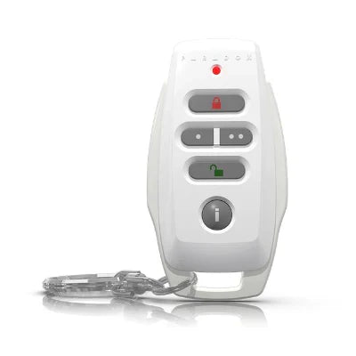 Paradox REM25 Two-Way Wireless Remote Control – Slim Black/white Design, 433MHz | Secure Arm/Disarm, Visual & Audio Feedback