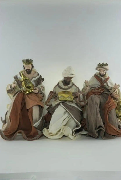 18.75” Christmas decor handmade religious nativity - Handmade Religious Christmas Decor (51 cm)