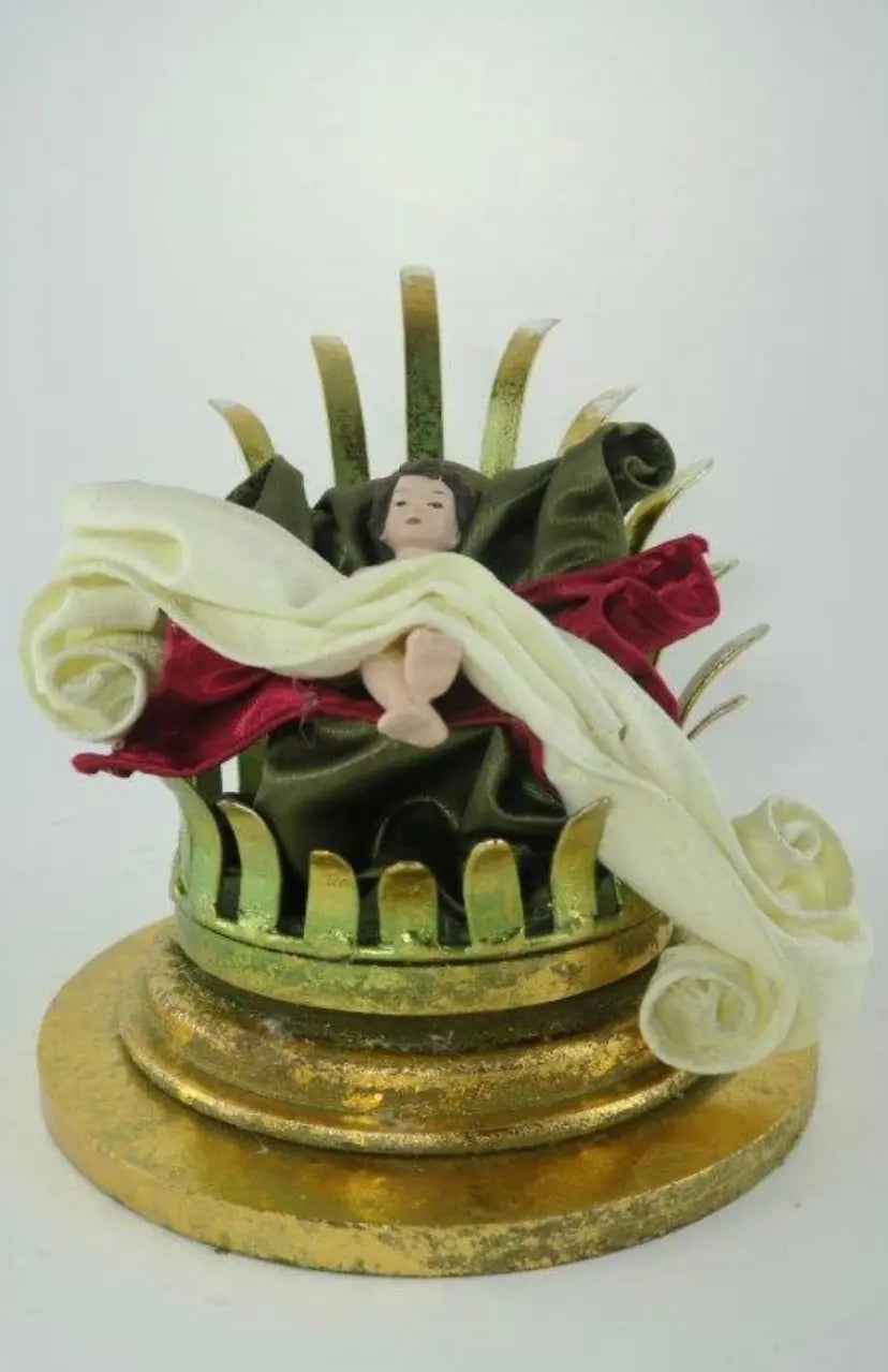 🎄 26cm Christmas Nativity Ornament with Baby Jesus & Manger – Religious Christian Christmas Decoration, Holy Family Holiday Home Decor ✨