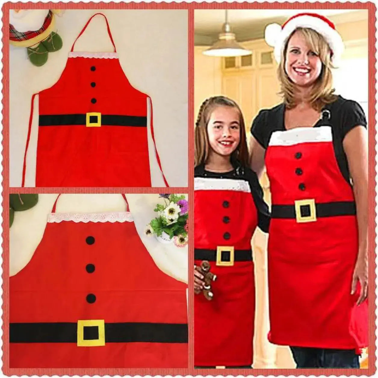 Christmas Santa Claus Apron Costume Party apron adult