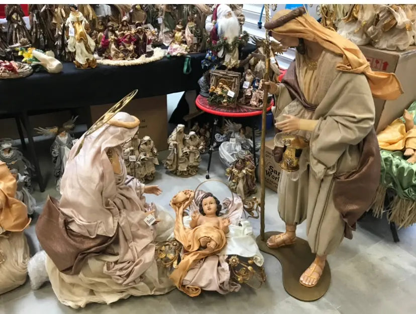 Very Large Christmas Religious Handmade Nativity Set with Manger (52" | 131 cm) - Pre Order 2026