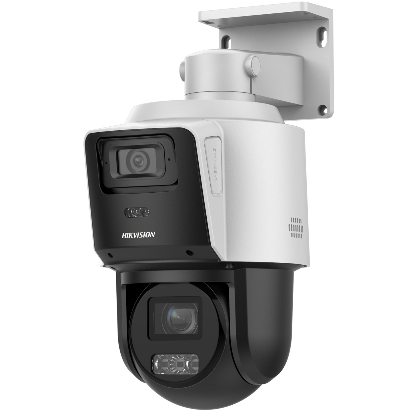 HiLook PTZ-ND4404/SL#AUS TandemVu 4MP+4MP 4X PoE+ PTZ Network Camera with Dual Lens, DarkFighter, Strobe & Audio Alarm