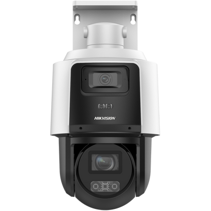HiLook PTZ-ND4404/SL#AUS TandemVu 4MP+4MP 4X PoE+ PTZ Network Camera with Dual Lens, DarkFighter, Strobe & Audio Alarm