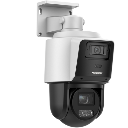HiLook PTZ-ND4404/SL#AUS TandemVu 4MP+4MP 4X PoE+ PTZ Network Camera with Dual Lens, DarkFighter, Strobe & Audio Alarm