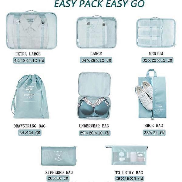 Packing Cubes for Suitcase Waterproof Travel Organizer Bags Set