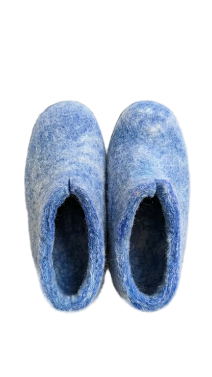 Kids Wool Felt Slippers – Handmade 100% NZ Wool Children's House Shoes | Bright Tones