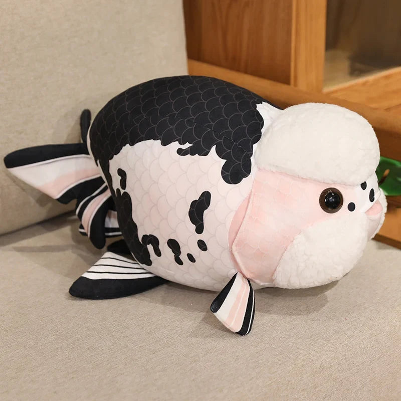 Ranchu Fish Plush Fancy Goldfish Stuffed Animal King of Goldfish Handmade Plushies 50cm