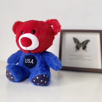 USA Patriotic Signature Bear Plush Toy 24cm  Fiesta Plush American Flag Teddy Collectible