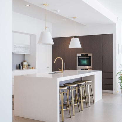Jessie Pendant Light - White with Gold Hardware