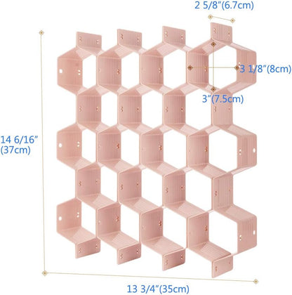 Pink Drawer Organizer Divider for Socks Underwear & Belts Set of 1